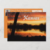Carte postale Kansas Golden Sunset Reflect (Devant / Derrière)