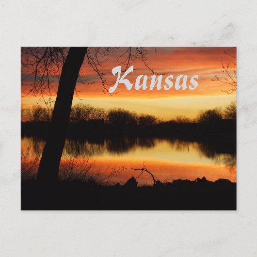 Carte postale Kansas Golden Sunset Reflect (Devant)