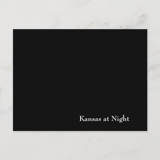 Carte Postale Kansas la nuit (Devant)