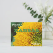 Carte Postale Kansas Sunflower Salutations (Debout devant)