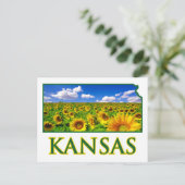 Carte Postale Kansas Sunflower Sky (Debout devant)