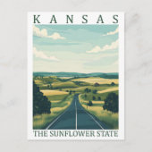 Carte Postale Kansas Sunflower State USA Travel Place (Devant)