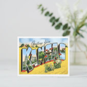 Carte postale Kansas Vintage Big Letters (Debout devant)