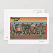 Carte Postale KansasGrandes lettres ScènesKansas (Devant / Derrière)