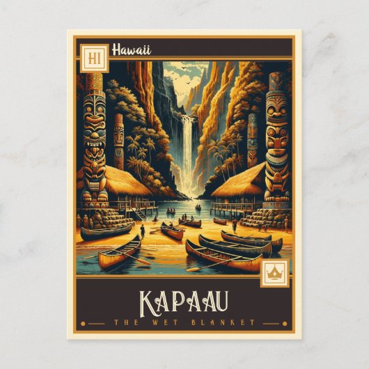 Carte Postale Kapaau, Hawaii | VINTAGE (Devant)