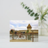 Carte postale Kapellbrücke (Debout devant)