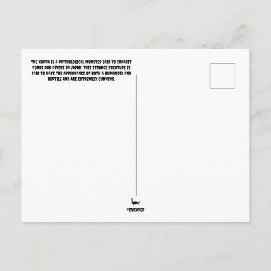 Carte postale Kappa Cryptid (Dos)