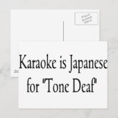 Carte Postale Karaoke (Devant / Derrière)