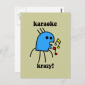 Carte Postale karaoké amusant (Devant / Derrière)