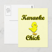 Carte Postale Karaoke Chick (Devant / Derrière)