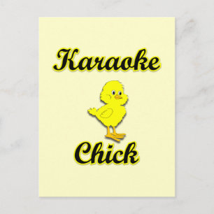 Carte Postale Karaoke Chick