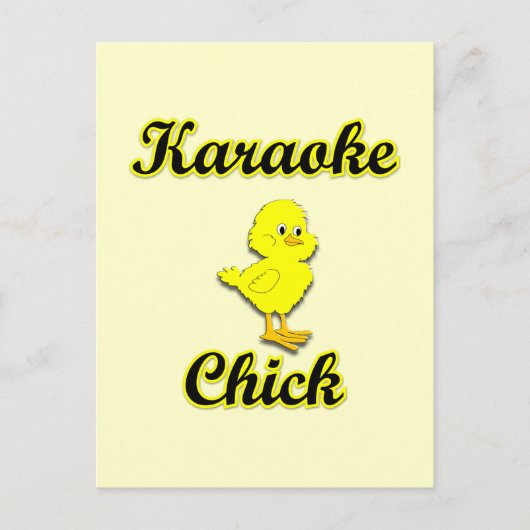 Carte Postale Karaoke Chick (Devant)
