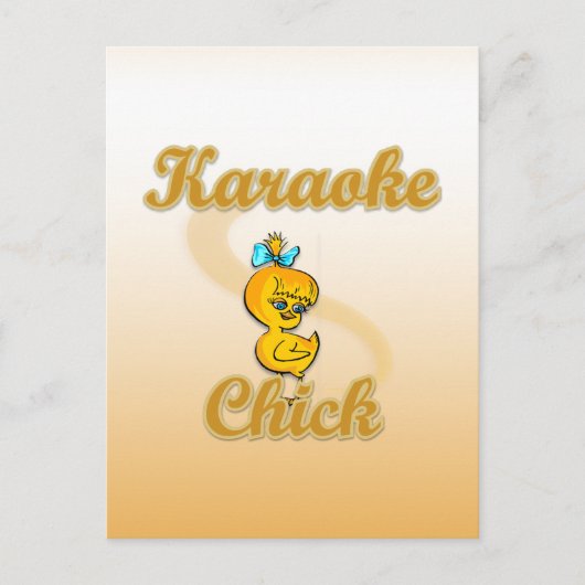 Carte Postale Karaoke Chick (Devant)