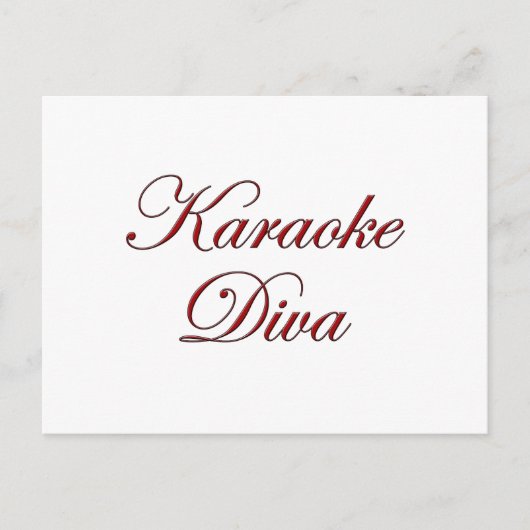 Carte Postale Karaoke Diva (Devant)
