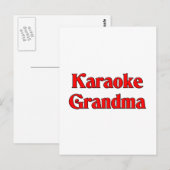 Carte Postale Karaoke Grandma (Devant / Derrière)