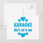 CARTE POSTALE KARAOKE LOVE (Devant / Derrière)