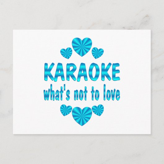CARTE POSTALE KARAOKE LOVE (Devant)