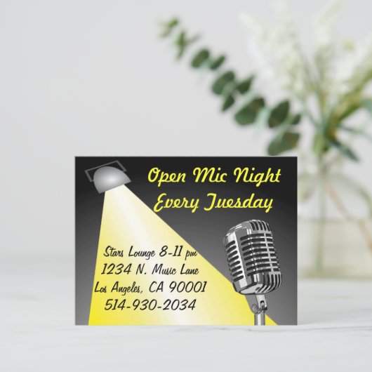 Carte Postale Karaoke / Open Mic Night (Debout devant)