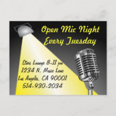 Carte Postale Karaoke / Open Mic Night (Devant)