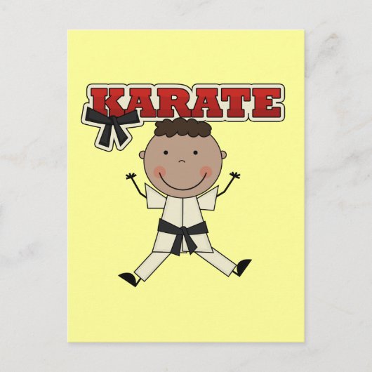 Carte Postale KARATE - African American Boy Tshirts and Gifts (Devant)