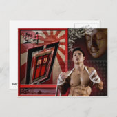 Carte postale karate briefkaart (Voorkant / Achterkant)