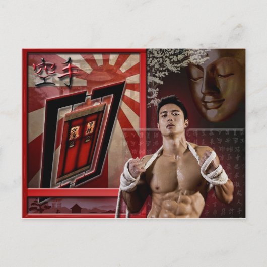 Carte postale karate briefkaart (Voorkant)