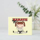 Carte Postale KARATE - Brunette Girl T-shirts et cadeaux (Debout devant)