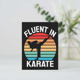 Carte Postale Karate couramment Drôle de karaté