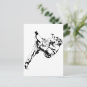 Carte Postale Karate et un judo. Techniques des lancements (Debout devant)