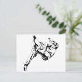 Carte Postale Karate et un judo. Techniques des lancements (Debout devant)