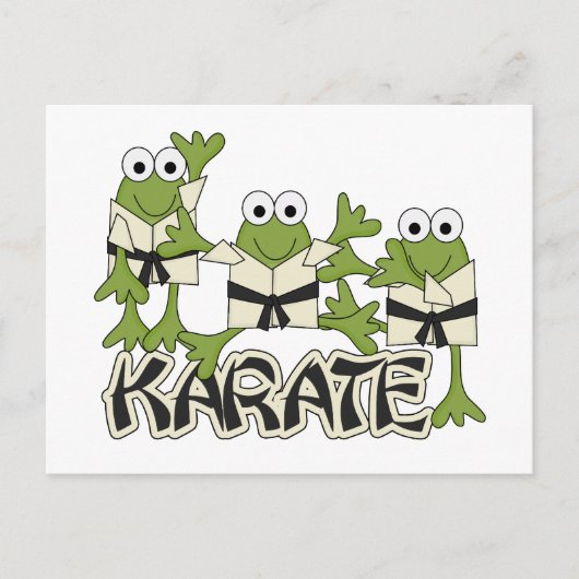 Carte Postale Karate Frogs Tshirts et cadeaux (Devant)