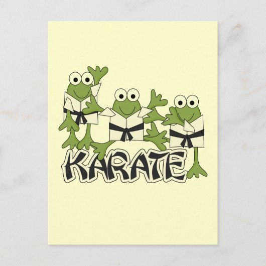 Carte Postale Karate Frogs Tshirts et cadeaux (Devant)