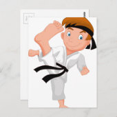CARTE POSTALE KARATE GARY (Devant / Derrière)
