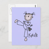 Carte Postale Karate Girl Tshirts et cadeaux (Devant / Derrière)