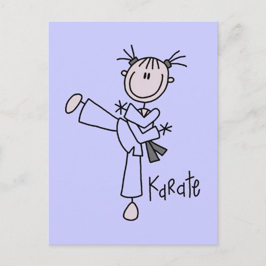 Carte Postale Karate Girl Tshirts et cadeaux (Devant)