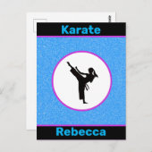 Carte Postale Karate Girls Sparkle (Devant / Derrière)