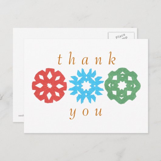 Carte Postale Karate Kat snowflake trio merci (Devant / Derrière)