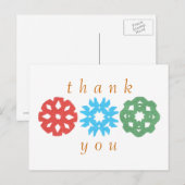 Carte Postale Karate Kat trio de flocons de neige merci (Devant / Derrière)