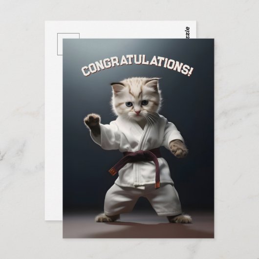 Carte Postale Karate Kitten (Devant / Derrière)