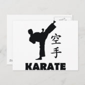 Carte Postale karate man icône symbole chinois (Devant / Derrière)
