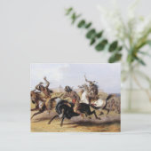 Carte Postale Karl Bodmer - Hippodrome des Sioux (Debout devant)