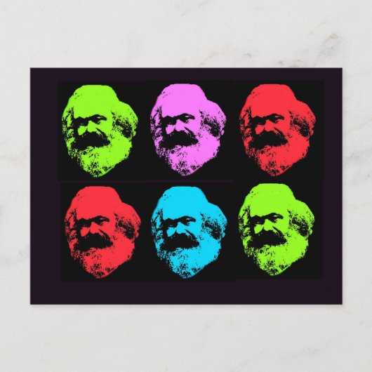 Carte Postale Karl Marx Collage (Devant)