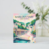 Carte Postale Karlovy Vary République tchèque (Debout devant)