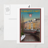 Carte Postale Karlovy Vary - Semnice River Winter (Devant / Derrière)