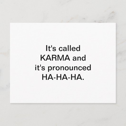 Carte postale Karma (Devant)