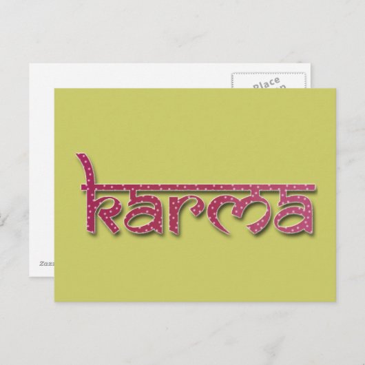 Carte Postale karma (Devant / Derrière)