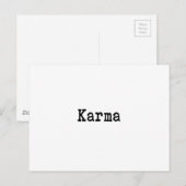 Carte Postale Karma (Devant / Derrière)