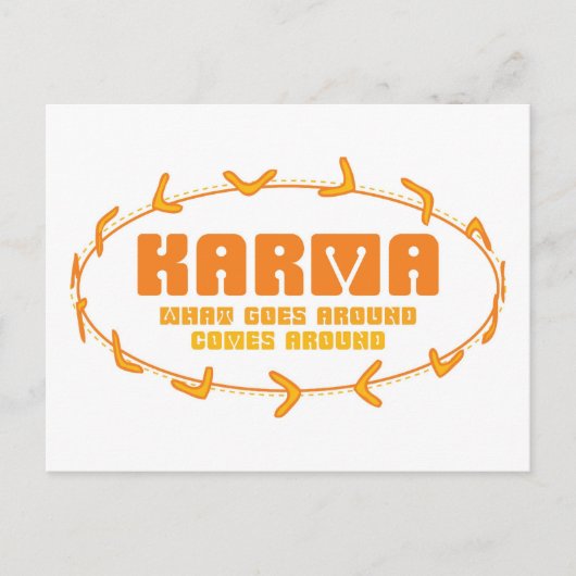 Carte Postale Karma Boomerang (Devant)