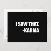 Carte Postale Karma Saw (Devant / Derrière)