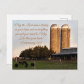 Carte Postale Karmer Une fermière prière de bénédiction (Devant / Derrière)